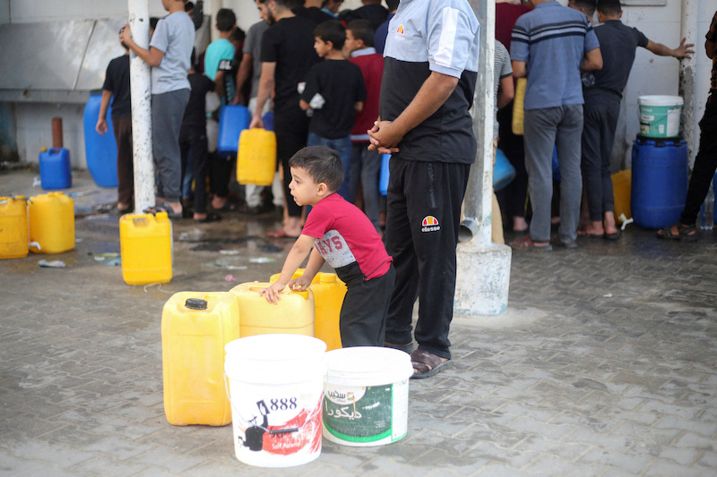 Escassez de água em Gaza é um dos graves problemas da  guerra em Israel